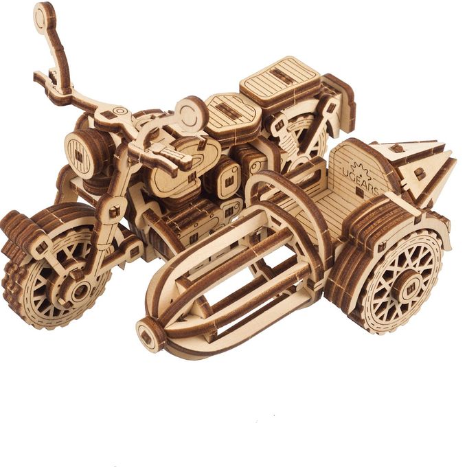 UGEARS Hagrid's Flying Motorbike 3D Puzzle Wooden Model Kit for Adults to Build Mechanical Bike Motorcycle Making Kit 3D Jigsaw Puzzle Wood Vehicle Harry Potter Collection DIY Brain Teaser - Image 1