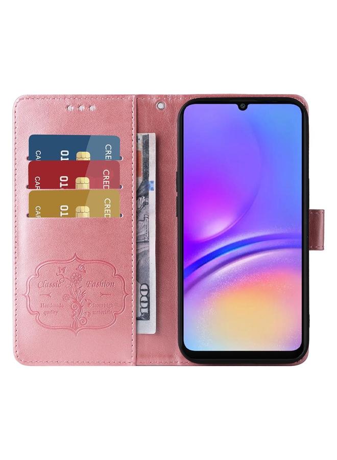 S-TOP Case For Samsung Galaxy A06 4G / 5G Embossed Butterfly Flowers Leather Phone Case - Image 4