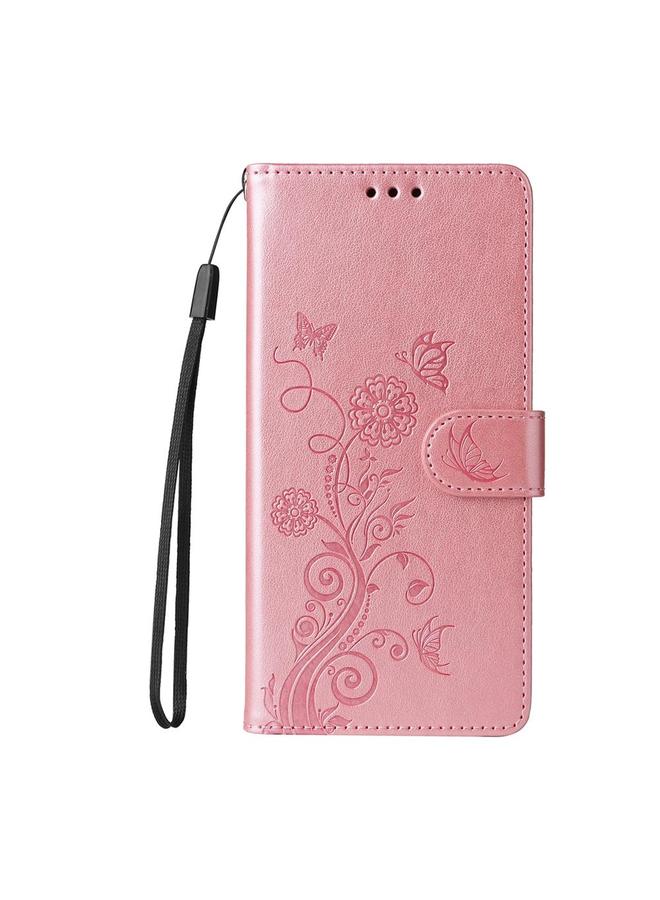 S-TOP Case For Samsung Galaxy A06 4G / 5G Embossed Butterfly Flowers Leather Phone Case - Image 2