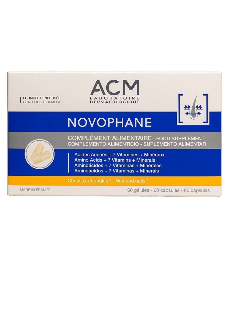 ACM Novophane Anti Hair Loss Treatment Nails Fragility - 60 Capsules - Image 1