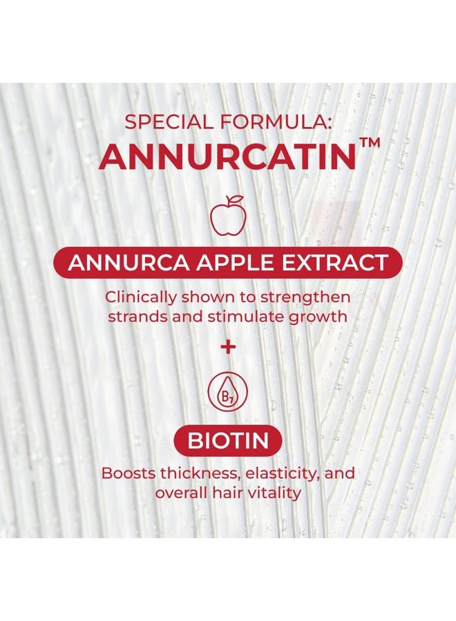 MOEV ANNURCATIN Shampoo | Korean Apple Hair Care for Strength and Volume in Thinning Hair | Adds Lift | Paraben-Free | Suitable for All Hair Types (10.14 fl.oz, apple & vanilla) - Image 4