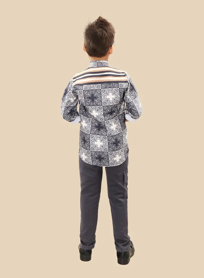 Ts Trends Ts Trends Printed Buttoned Shirt and Pant Set