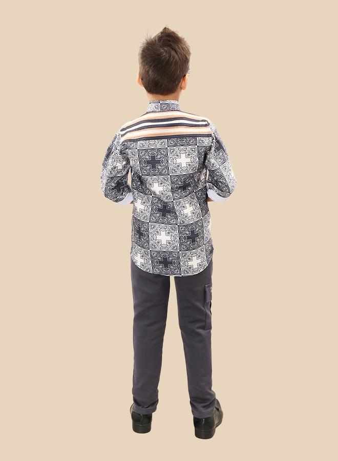 Ts Trends Printed Buttoned Shirt and Pant Set - Image 4