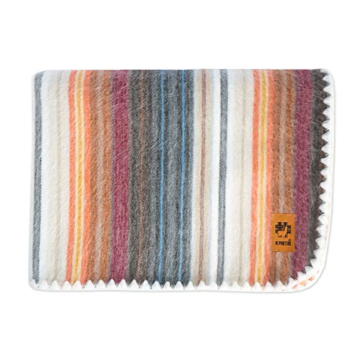ALPAKITAS Alpaca Wool Blanket - Queen Size Bed Blanket - Alpaca Throw - Best Gift & Warm Throw, Lightweight, Couch or Camp- Outdoor - 87 x 64 inches (White & Brown) - Image 5