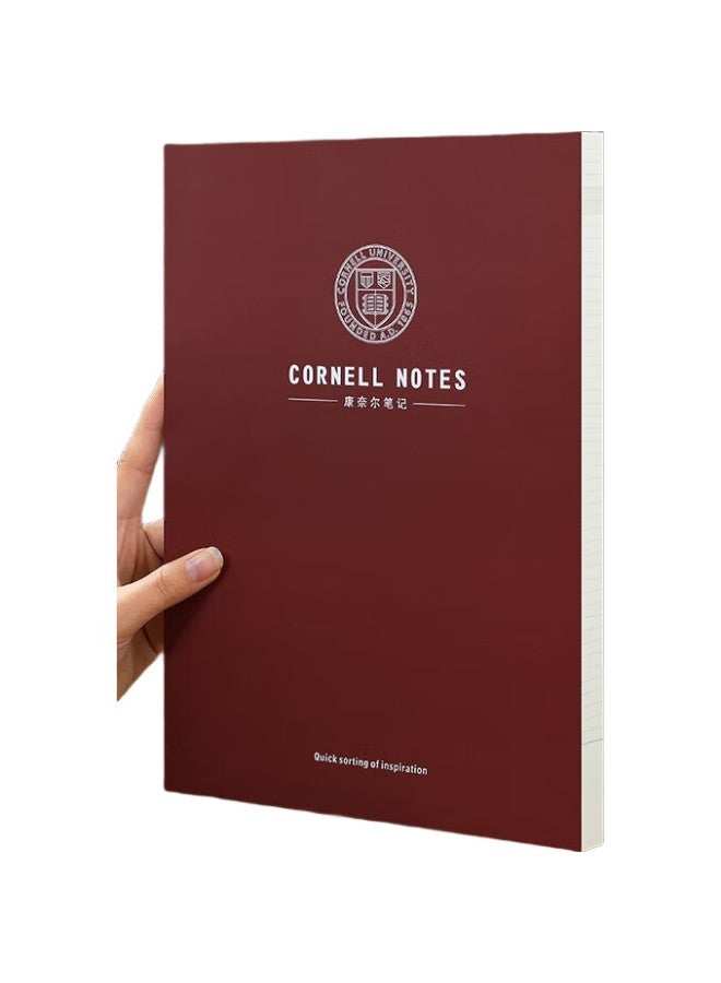 Jiaranheng Jiaran Heng A4 Cornell Notebook For Study, 5R Efficient Memorization, Mind Mapping, College Students' Review, Postgraduate Entrance Exam Preparation, Exam Preparation Journal - Ruled - Wine Red - Image 3