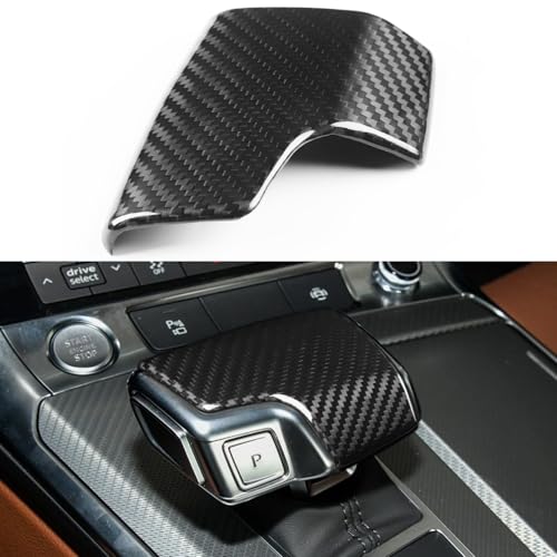 NVCNX Real Carbon Fiber Shift Knob Cover for Audi A6 S6 A7 2019-2025 / RS6 RS7 A8 2021-2025 / S7 S8 Q7 SQ7 SQ8 RS Q8 2020-2025 /Q8 2024 Automatic Gear Shifter Car Interior Trim Accessories not ABS - Image 1