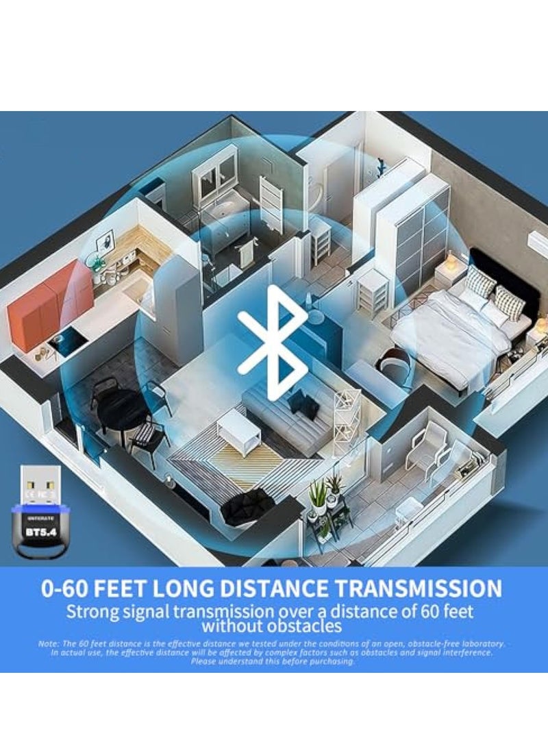 KASTWAVE - USB Bluetooth 5.4 Adapter for PC 2024, Bluetooth Dongle 5.4 USB Bluetooth Dongle, Plug and Play Bluetooth Dongle Receiver with BR+EDR+BLE+LMP13.X, Long Range Support Windows 11/10/8.1 - Image 1