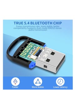 KASTWAVE USB Bluetooth 5.4 Adapter for PC 2024, Bluetooth Dongle 5.4 USB Bluetooth Dongle, Plug and Play Bluetooth Dongle Receiver with BR+EDR+BLE+LMP13.X, Long Range Support Windows 11/10/8.1  - Image 5
