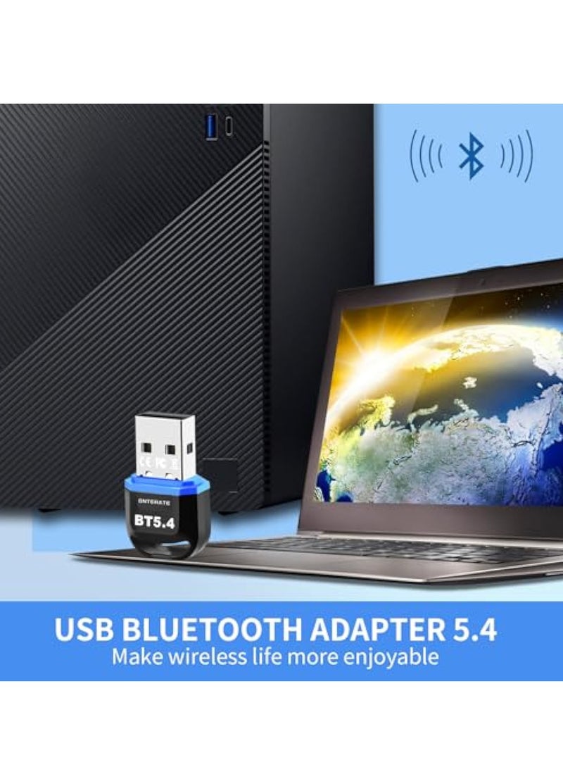 KASTWAVE - USB Bluetooth 5.4 Adapter for PC 2024, Bluetooth Dongle 5.4 USB Bluetooth Dongle, Plug and Play Bluetooth Dongle Receiver with BR+EDR+BLE+LMP13.X, Long Range Support Windows 11/10/8.1 - Image 1