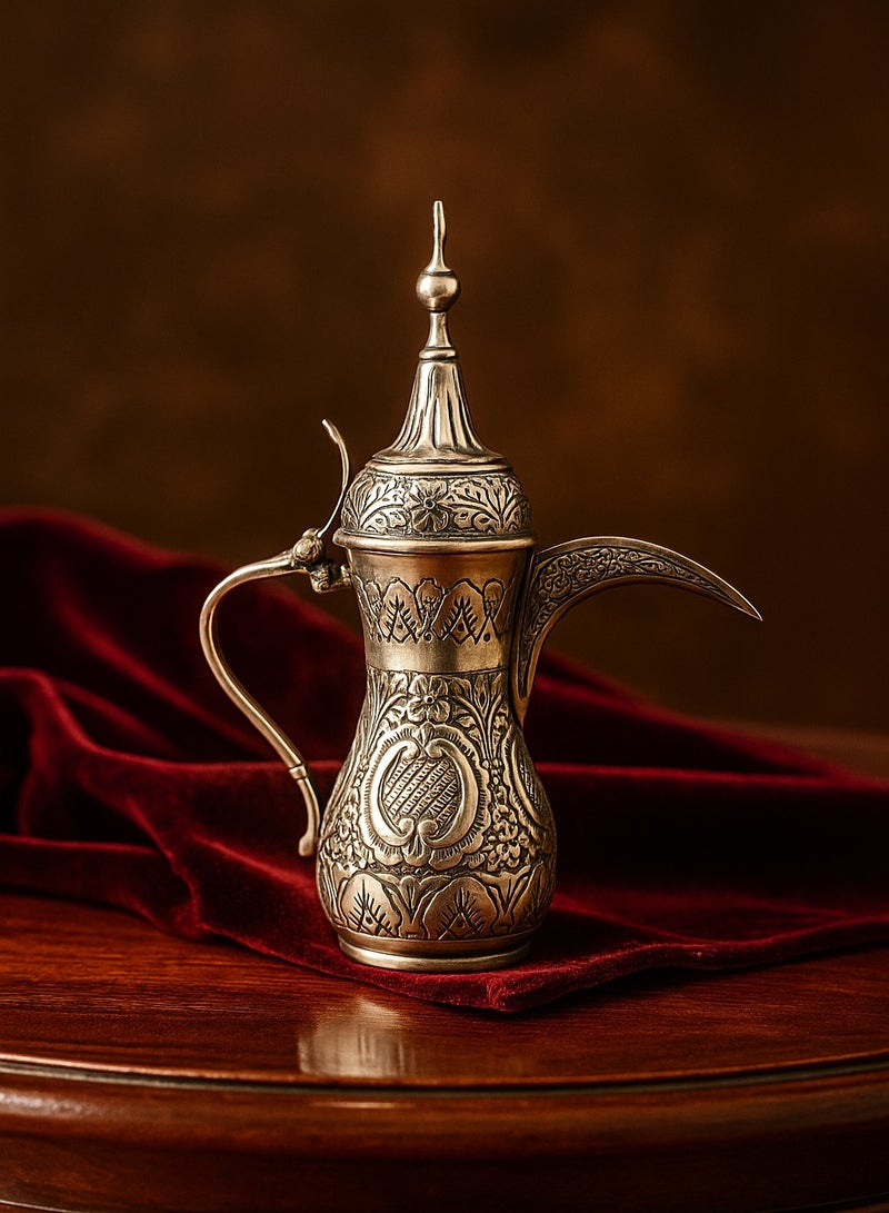 أوديسي دلة قهوة فضة خالصة بنقوش وردية (DSC6634) - Image 3