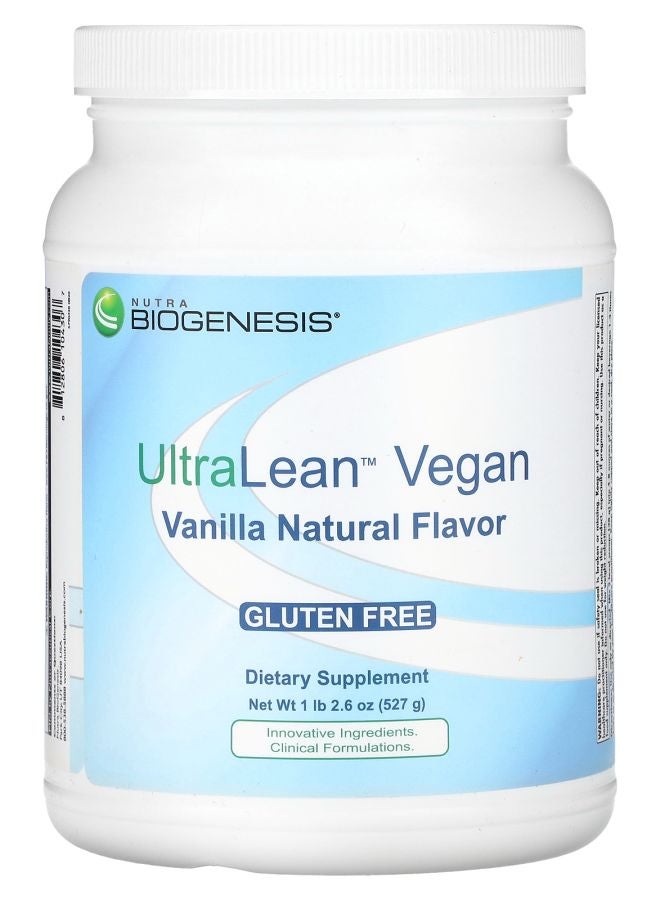 Nutra BioGenesis UltraLean Vegan Natural Vanilla 1 lb 2.6 oz (527 g)