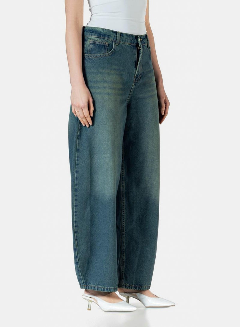 CTRL Baggy Fit-Washed Teal Denim - Image 3