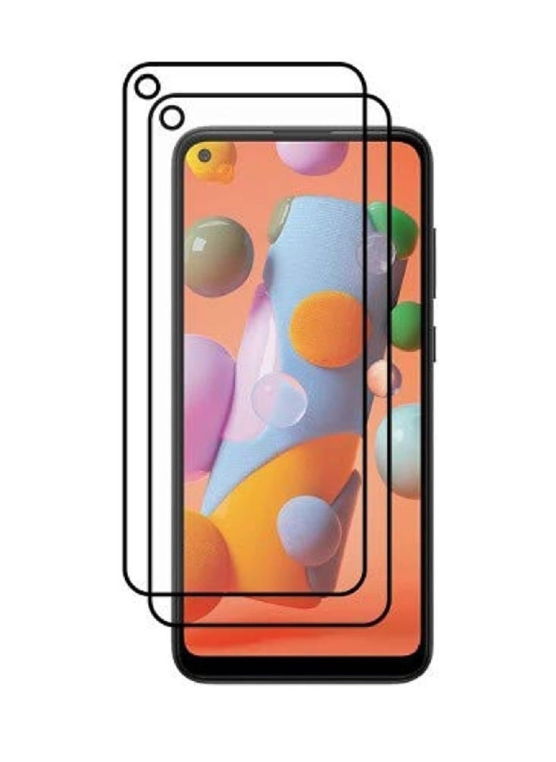 Super 2 Pieces Tempered Glass Screen Protector 5D Designed For Samsung Galaxy A11 Full Glue Edge to Edge Full Screen Coverage And Bubble Free - Image 1