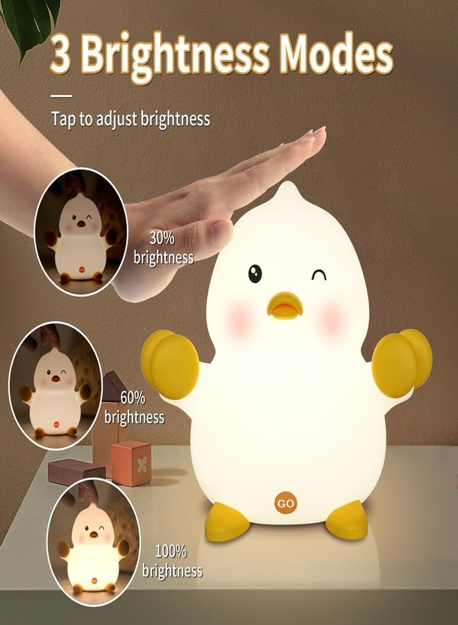 Blackzone Cute Night Light for Kids, Nursery | Silicone Night Light, LED Lamp, Room Decor, Gifts for Toddler Children Teenage Girls Valentine's Day (Gym Duck) - Image 2