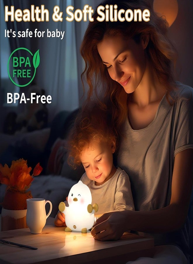 Blackzone Cute Night Light for Kids, Nursery | Silicone Night Light, LED Lamp, Room Decor, Gifts for Toddler Children Teenage Girls Valentine's Day (Gym Duck) - Image 5