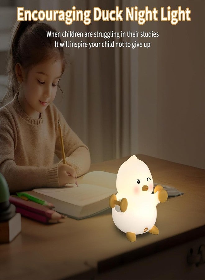 Blackzone Cute Night Light for Kids, Nursery | Silicone Night Light, LED Lamp, Room Decor, Gifts for Toddler Children Teenage Girls Valentine's Day (Gym Duck) - Image 4