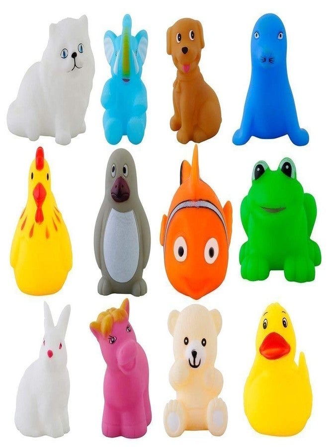 Creative Kids Chu Chu 8-Piece Animal Baby Bath Toys Set – Non-Toxic Rubber Squeezy Floating Bath Toys for Kids & Toddlers - Image 1