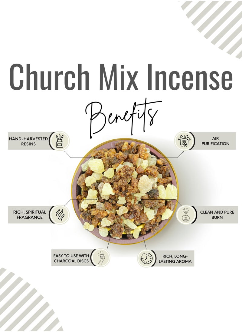 Awafi Mill - Church Incense | Hand Picked Resins (Frankincense and Myrrh) with Triangle Charcoal Tablet - Image 1