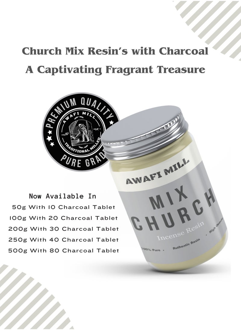 Awafi Mill - Church Incense | Hand Picked Resins (Frankincense and Myrrh) with Triangle Charcoal Tablet - Image 1
