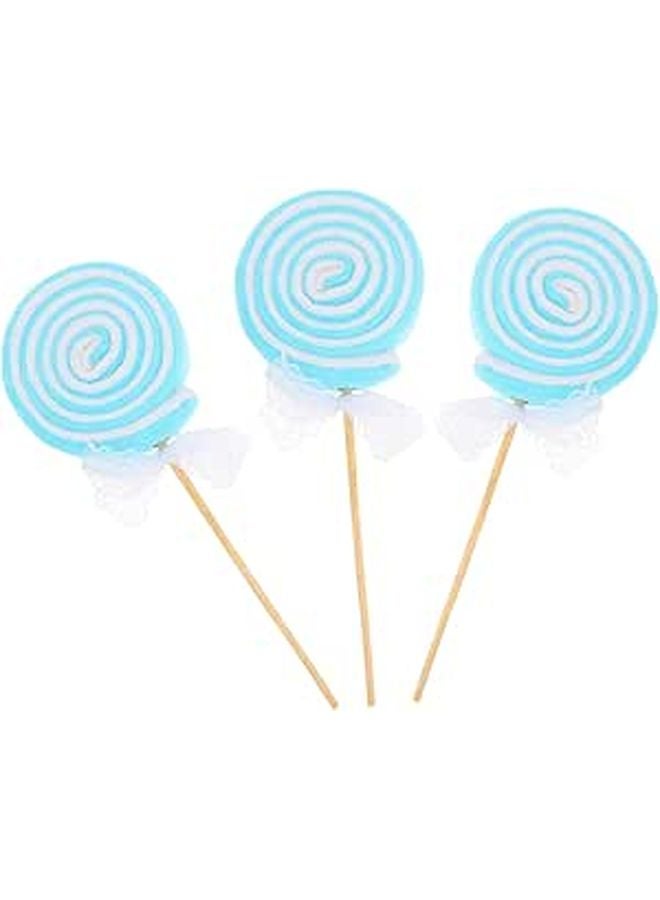 Pink Fake Lollipop Photo Props 3pcs Baby Shower Photography Decor - Image 1