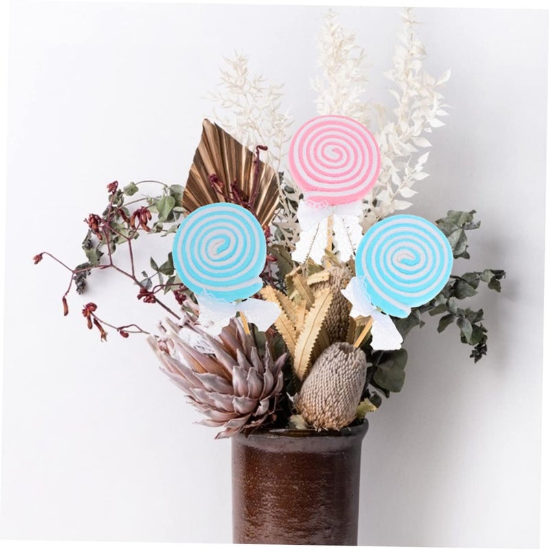 Pink Fake Lollipop Photo Props 3pcs Baby Shower Photography Decor - Image 4