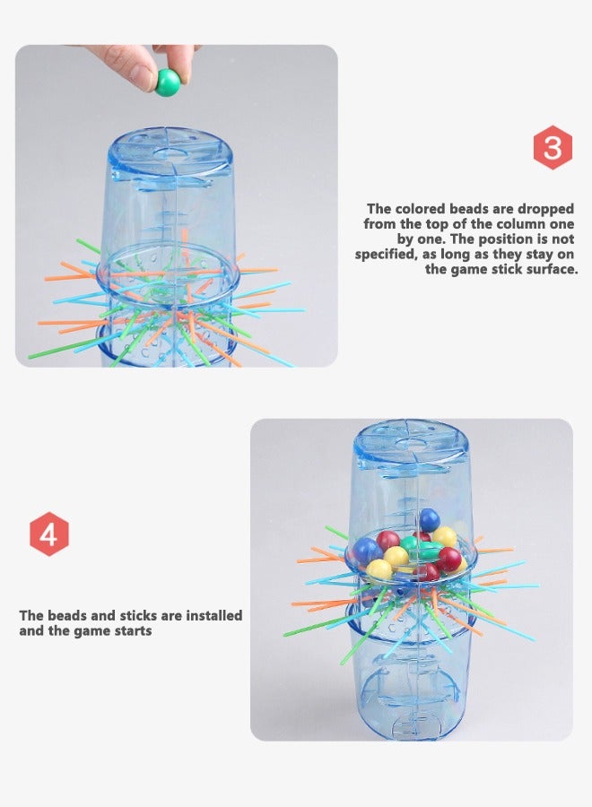 707 Games Trick Stick Marble Drop Challenge Game Toy - Educational Pull-Out Sticks Board Toy for Kids & Adults, Balanced Educational Parent-Child Interactive Toy for Family Party Game Gifts - Image 4