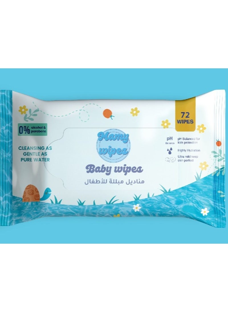 MAMY WIPES Mamy Wipes Baby Wipes 72 Pices  - Image 1