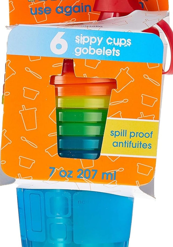 The First Years Take Toss Sippy Cups 6 Months 6 Pack - 7 oz 207 ml Each - Image 3