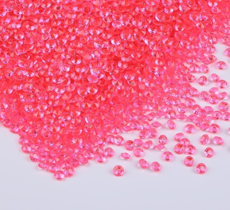 Gintoaria 10000 pcs/Pack Wedding Table Scatter Confetti Crystals Acrylic Diamonds Vase Fillers 4.5 mm Rhinestones for Wedding, Bridal Shower, Vase Beads Decorations (Hot Pink) - Image 1