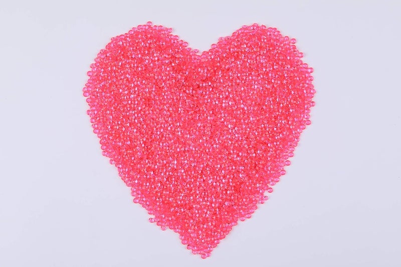 Gintoaria 10000 pcs/Pack Wedding Table Scatter Confetti Crystals Acrylic Diamonds Vase Fillers 4.5 mm Rhinestones for Wedding, Bridal Shower, Vase Beads Decorations (Hot Pink) - Image 2