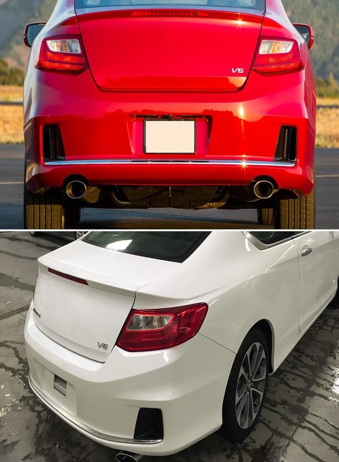 TurningMax For 2013 2014 2015 Honda Accord Coupe LED Rear Bumper Reflector Tail Brake Light housings Smoked Lens 33505T3LA02 / 33505-T3L-A02 - Image 4
