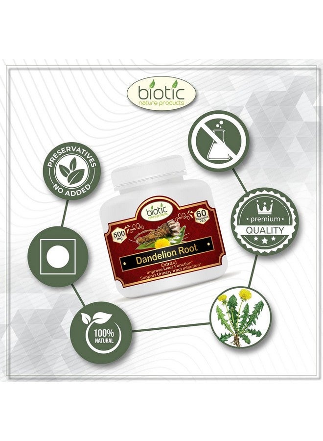 Biotic كبسولات جذر الهندباء الطبيعية 500 ملغ - 60 كبسولة نباتية - Image 5