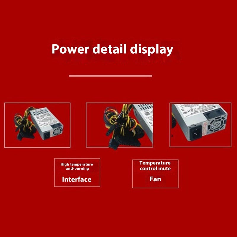 200W Short Circuit Protective Desktop Power Supply Unit 100 240V 200 250 400 500W for 1U Server - Image 4