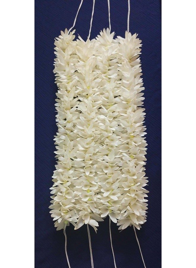 afarza Fabric Artificial gajra for Hair bun Juda Accessories mogra Jasmine for Women Pack of 4 pcs.White - Image 4