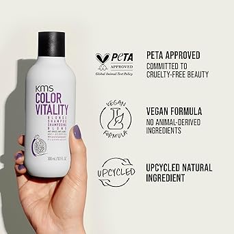 KMS ColorVitality Blonde Shampoo for Blonde Hair 300ml Color Protection Shine Hydration with Upcycled Pomegranate Vegan Formula - Image 5