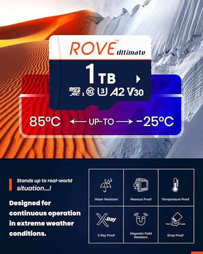 ROVE Ultimate 1TB Micro SD Card microSDXC Memory Card with USB 3.2 Type C Card Reader 160MB/s C10, U3, V30, 4K, A2 for Dash Cam, Android Smart Phones, Tablets, Games - Image 4