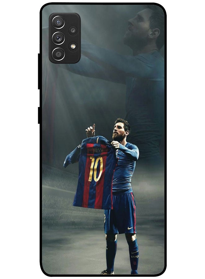 EYE CATCH Protective Case Cover For Samsung Galaxy A52 Smart Series Printed Protective Case Cover for Samsung Galaxy A52 Messi - Image 1