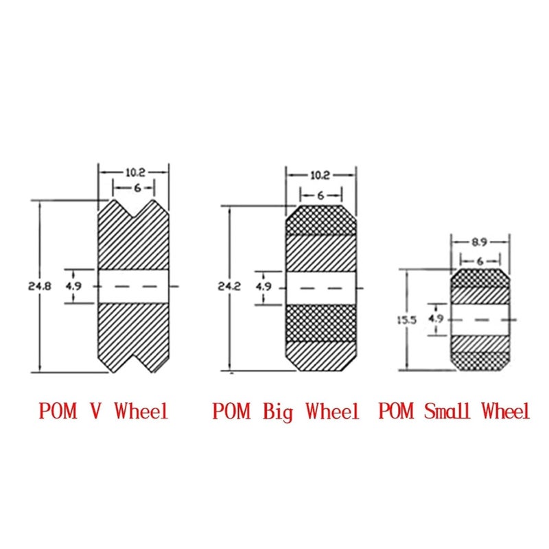 Green 24PCS POM Wheel with 625ZZ Linear Bearing 3D Printer Plastic Pulley for CR 10 Laser Engraver Parts - Image 3