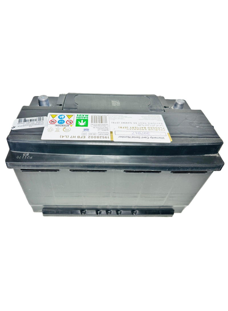 ايه سي دلكو بطارية سيارة EFB 12 فولت 80 أمبير DIN80L / 58014 / 94R-72 / H7 / L4 - Image 4
