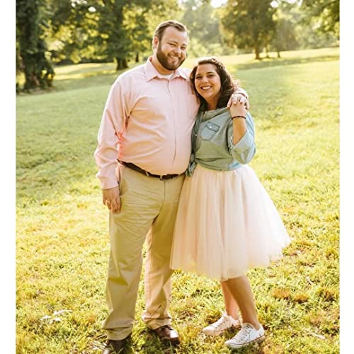 WDPL A Line Short Knee Length Tutu Tulle Prom Party Skirt X-Large Light Pink - Image 3