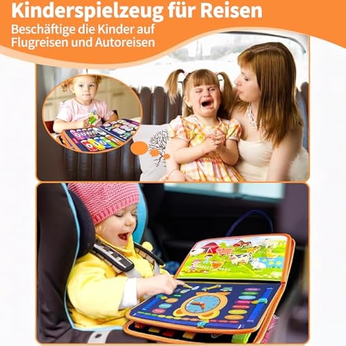 BUSY BOARD GERMAN, BUSY BOARD FROM 1 YEAR, MONTESSORI TOY FROM 1 YEAR, TOY FROM 2 YEARS, QUIET BOOK, GIFT 1 YEAR GIRLS, ACTIVITY BOARD - Image 2