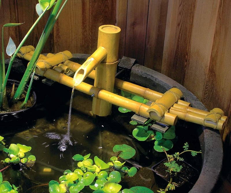 Aquascape Aquascape Adjustable Pouring Bamboo Fountain for Ponds and Water Gardens PolyResin  78308  - Image 1