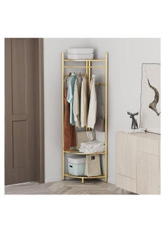 Generic Freestanding Coat Rack Metal Tree Stand Rack Hanger for Home Entryway Living room and Bedroom Corner Hanging Clothes Scarves Backpacks Umbrellas Bags Hats (Golden)  - Image 3
