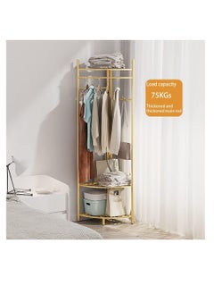 Generic Freestanding Coat Rack Metal Tree Stand Rack Hanger for Home Entryway Living room and Bedroom Corner Hanging Clothes Scarves Backpacks Umbrellas Bags Hats (Golden)  - Image 4