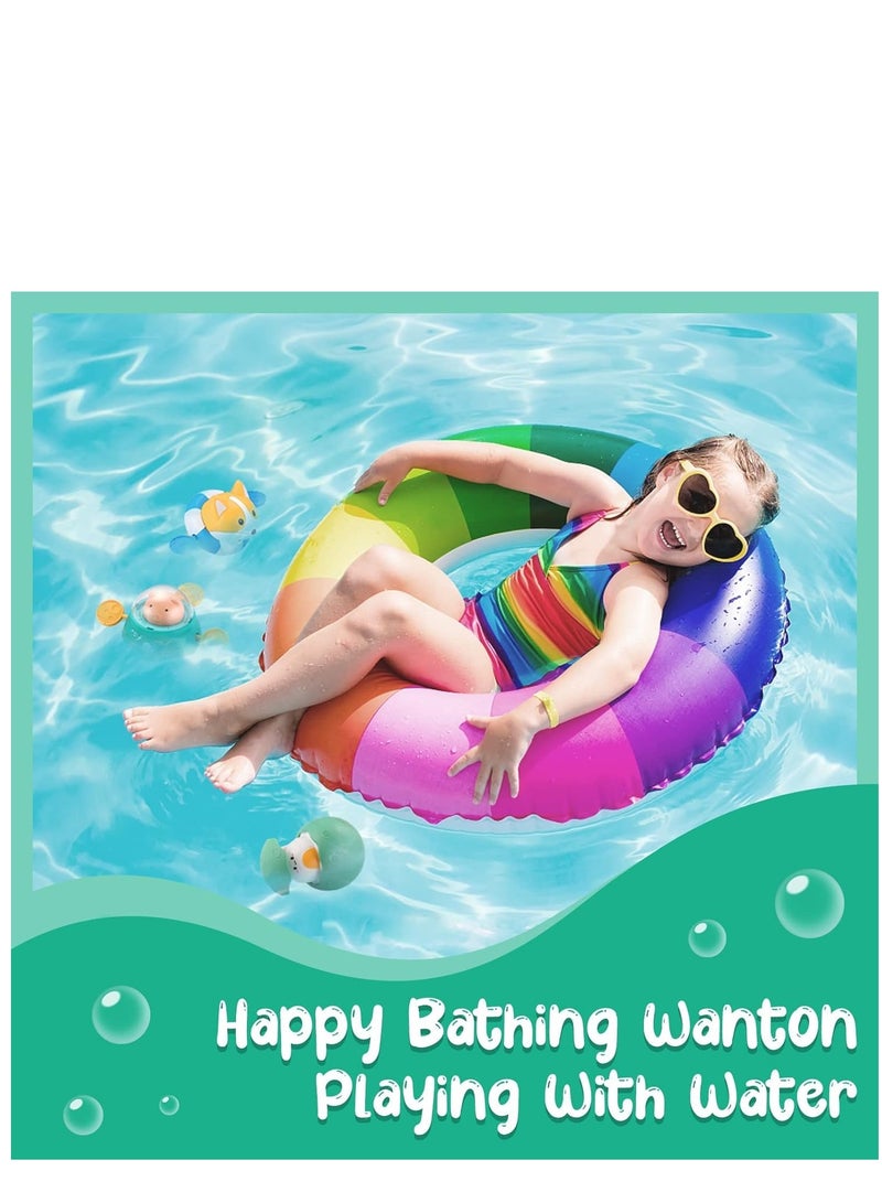 KASTWAVE Baby Bath Toys, Floating Wind Up Toys Spray Bathing Tub Fountain Toys for Toddlers 1-3, Shower and Floating Toys, Pool Bath Time Bathtub Pool Sprinkle Bath Toy for Kids Children, 3 Pack - Image 2