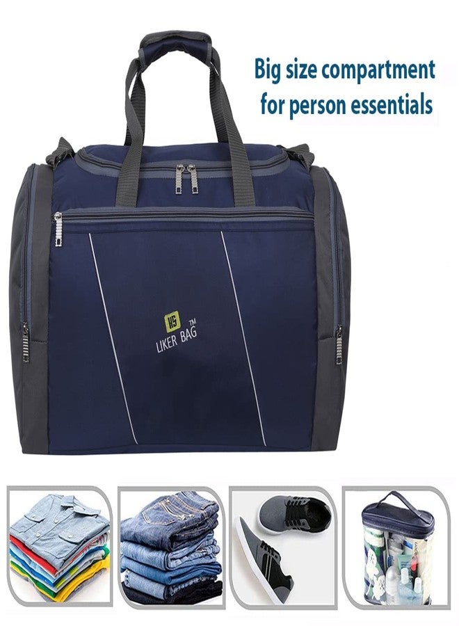 Liker Bag 60 L Hand Duffel Bag - Heavy Carrier Luggage Bag Hand Duffel Bag - Luggage Bags for Men & Women 60 L Large Capacity (Navy Blue) - Image 2