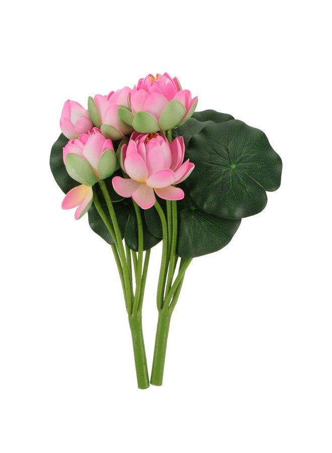 Veemoon Veemoon 2pcs Artificial Lotus Artificial Flower Arrangements Silk Flower Bouquet Artificial Flower Bouquet Bouquets Fake Lotus  - Image 1