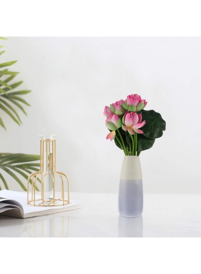 Veemoon Veemoon 2pcs Artificial Lotus Artificial Flower Arrangements Silk Flower Bouquet Artificial Flower Bouquet Bouquets Fake Lotus  - Image 2