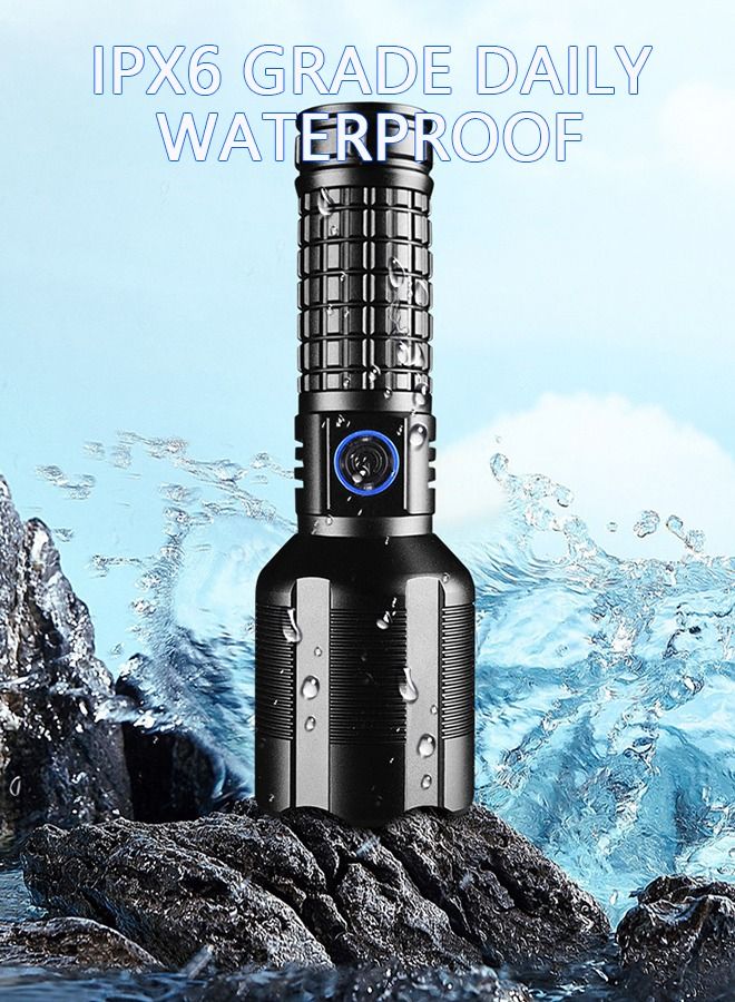 GROIC USB Rechargeable Led Flashlight, 100000 Lumens Super Bright High Lumens, 3 Modes, IPX6 Waterproof, Tactical Flash Light for Outdoor - Image 5