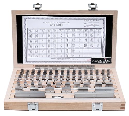 Accusize Industrial Tools 81 Pc Grade AS-2 Steel Gage Block Set, P900-S583 - Image 1